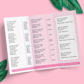 Retro Roze Groovy Schoonheidssalon Drievoudige pri