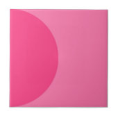 Retro Roze Halve Cirkel Mid Century Modern Tegeltje (Voorkant)