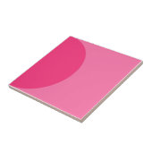 Retro Roze Halve Cirkel Mid Century Modern Tegeltje (Zijkant)
