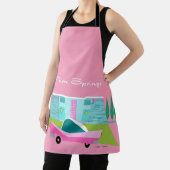 Retro roze handpalm Springs All-Over Print Apron Schort (Insitu)