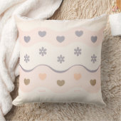 Retro roze Hart Weide Streep Kussen (Deken)