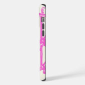Retro Roze Helder Kleuren Fiets Patroon Iphone Hoesje (Linkerkant)
