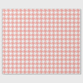 Retro roze houndstooth-cadeaupapier cadeaupapier (Vlak)