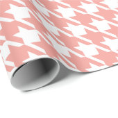 Retro roze houndstooth-cadeaupapier cadeaupapier (Rol Hoek)