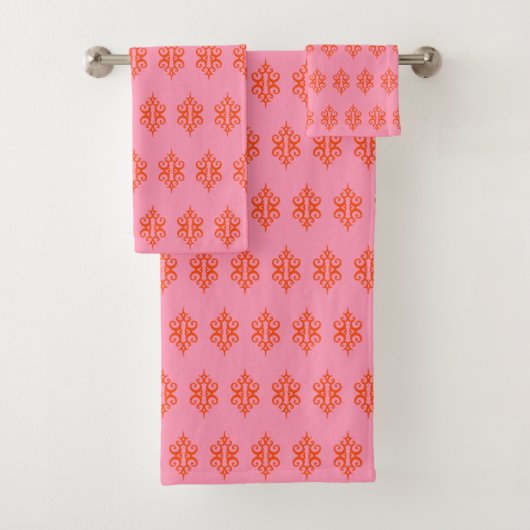 Retro Roze Kant Bad Handdoeken Set Cadeau (Insitu)