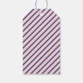 Retro Roze kerstboom Blauwe auto Kerst Cadeaulabel (Achterkant)