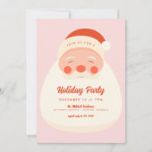 Retro Roze kerstfeest Kaart (Voorkant)