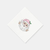 Retro roze kerstkerstkerstkerstkerstkerstkerstman servet (Hoek)