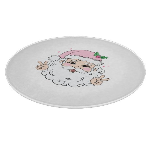 Retro roze kerstkerstkerstkerstkerstkerstkerstman snijplank (Hoek)