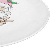 Retro roze kerstkerstkerstkerstkerstkerstkerstman snijplank (Hoek)