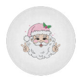 Retro roze kerstkerstkerstkerstkerstkerstkerstman snijplank (Voorkant)