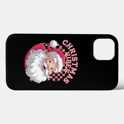  Retro Roze Kerstman Case-Mate iPhone Case (Achterkant (horizontaal))