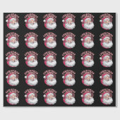 Retro Roze Kerstman Kerstmis Cadeaupapier (Vlak)