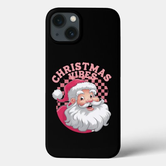 Retro Roze Kerstman Kerstmis Case-Mate iPhone Case (Achterkant)