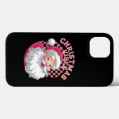 Retro Roze Kerstman Kerstmis Case-Mate iPhone Case (Achterkant (horizontaal))