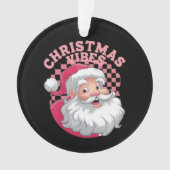 Retro Roze Kerstman Kerstmis Ornament (voorkant)