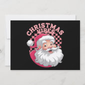 Retro Roze Kerstman Kerstmis Vintage Feestdagenkaart (Voorkant)