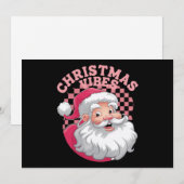 Retro Roze Kerstman Kerstmis Vintage Feestdagenkaart (Voorkant / Achterkant)