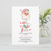 Retro Roze Kerstman oh wat leuk Baby shower Kaart (Staand voorkant)