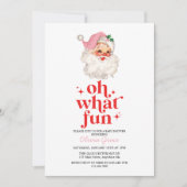 Retro Roze Kerstman oh wat leuk Baby shower Kaart (Voorkant)