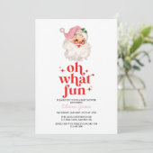 Retro Roze Kerstman oh wat leuk Baby shower Kaart (Staand voorkant)