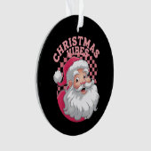  Retro Roze Kerstman Ornament (voorkant)