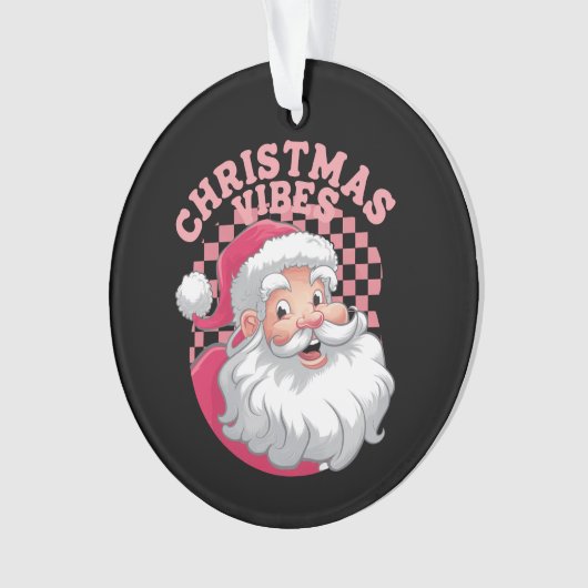 Retro Roze Kerstman Ornament (voorkant)