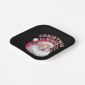 Retro Roze Kerstman Papieren Bordje (Gebogen)