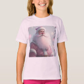 Retro roze kerstman t-shirt (Voorkant)