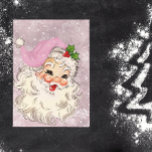 Retro Roze kerstmis Briefkaart<br><div class="desc">Dit ontwerp kan op het gebied worden gepersonaliseerd dat door de foto en/of tekst te veranderen wordt verstrekt. Of het kan worden aangepast door te klikken deze Sjabloon personaliseert en dan de klik te kiezen om verdere optie aan te passen en de kleur van de achtergrond te schrappen of te...</div>