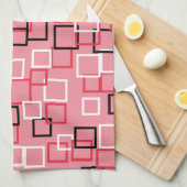 Retro roze keukendoek theedoek (Quarter Fold)