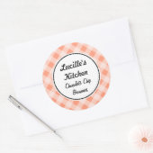 Retro Roze Keukenstickers Ronde Sticker (Envelop)