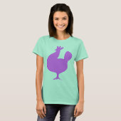 Retro Roze kip T-shirt (Voorkant volledig)