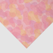 Retro Roze Kleuren Amorfe Vormen Kunstpatroon Tissuepapier (Detail)