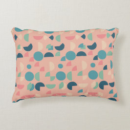 Retro Roze Kleurrijke Moderne Geometrische Tribal Accent Kussen
