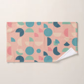 Retro Roze Kleurrijke Moderne Geometrische Tribal Bad Handdoek (Handdoek)