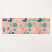 Retro Roze Kleurrijke Moderne Geometrische Tribal Yogamat (Achterkant (horizontaal))