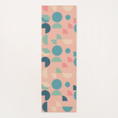 Retro Roze Kleurrijke Moderne Geometrische Tribal Yogamat (Achterkant)