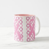 Retro Roze koffie Mok (Voorkant rechts)