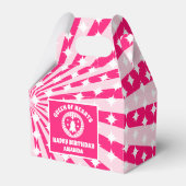 Retro Roze koningin van de harten van Birthday Par Bedankdoosjes (Voorkant Zijde)