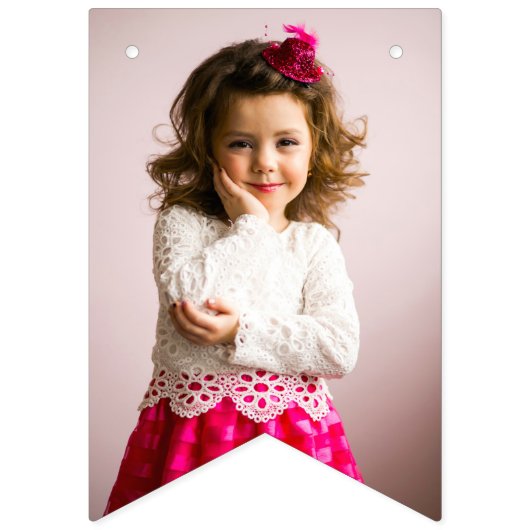 Retro Roze Koningin van Harten Verjaardagsfeest Fo Vlaggetjes (Tweede vlag)