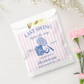 Retro Roze Laatste Swing Voor De Ring Tennis Bach Bedankzakje (Gezegeld)