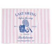 Retro Roze Laatste Swing Voor De Ring Tennis Bach Groot Cadeauzakje (Voorkant)