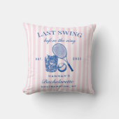 Retro Roze Laatste Zwaai Voor De Ring Tennis Bach Kussen (Voorkant)