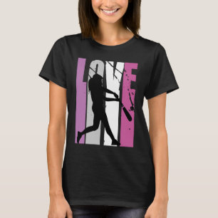 Retro Roze Live Liefde Baseball Coach Vrouwen Gebo T-shirt