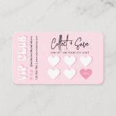 Retro Roze Logo Moderne Lash Salon of Spa Klantenkaartje (Achterkant)