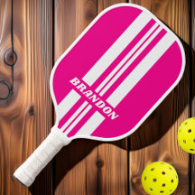 Retro Roze Lollypop Dubbele Rally Strepen met Naam