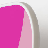 Retro Roze Lucht Drie Cirkel Streep met Naam Pickleball Paddle (Links Detail)