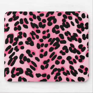Retro Roze luipaard afdrukken Muismat