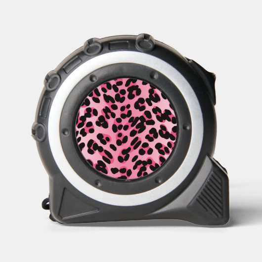 Retro Roze luipaard afdrukken Rolmaat (Voorkant)